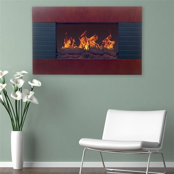 Northwest Northwest M029009 Mahogany Electric Fireplace with Wall Mount & Remote - 36 in. M029009